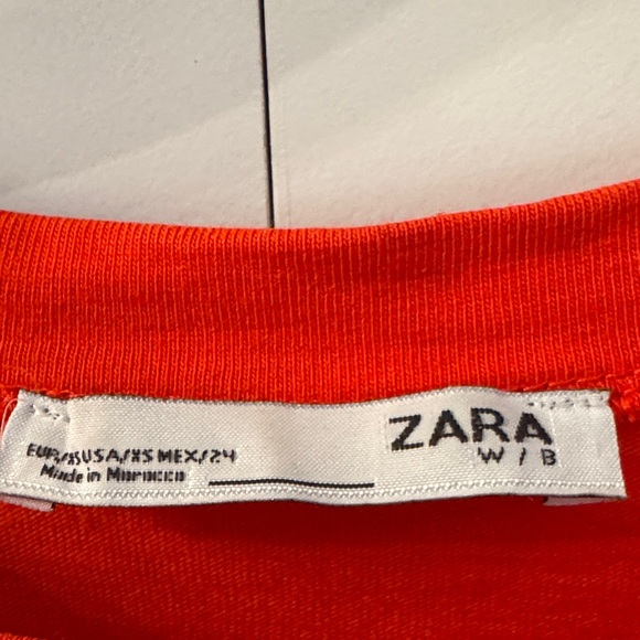 Women's Zara Red Ruffle Top - Picture 2 of 4